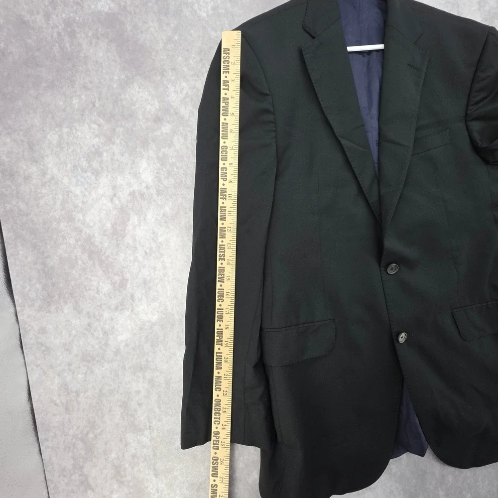 Cremieux Loro Piana Zelander Wool Blazer Sport Coat Mens 41L 35 Black 2 Button
